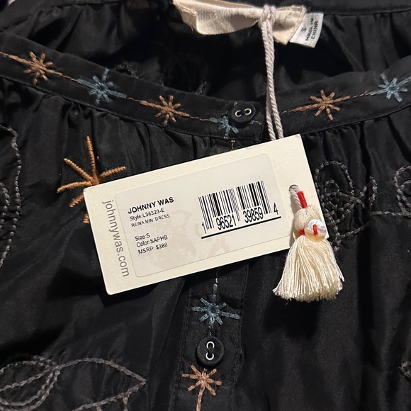 100% SILK Johnny Was  mini dress   Dry Clean Only NWT - Picture 9 of 10